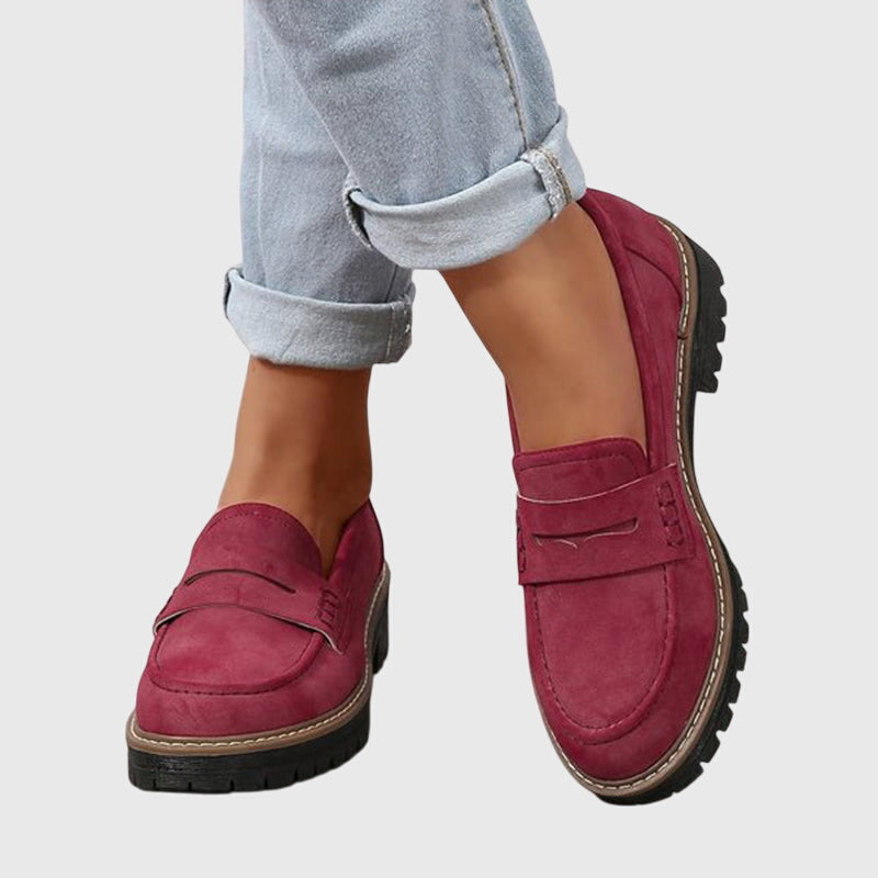 Clara | Mocasini intemporeli din piele întoarsă