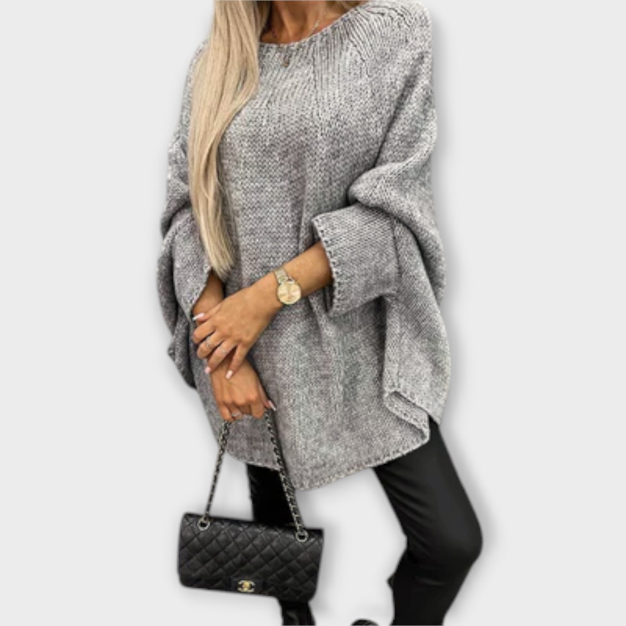 Izabel - Pulover elegant pentru femei cu guler rotund