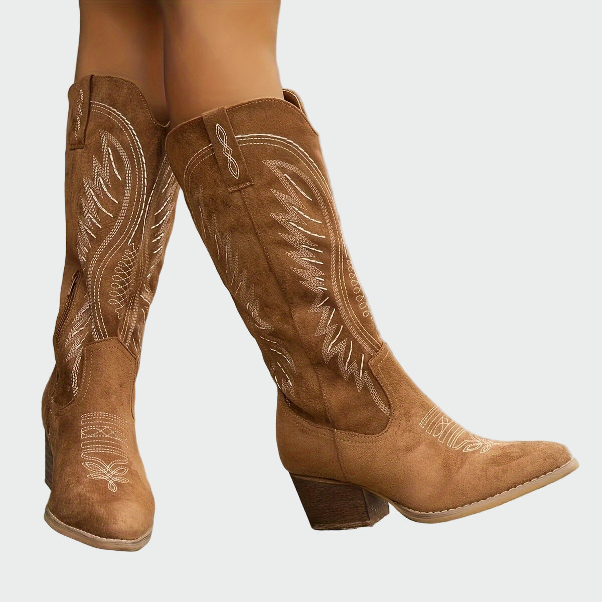 Neža - Botine cowboy brodate elegante