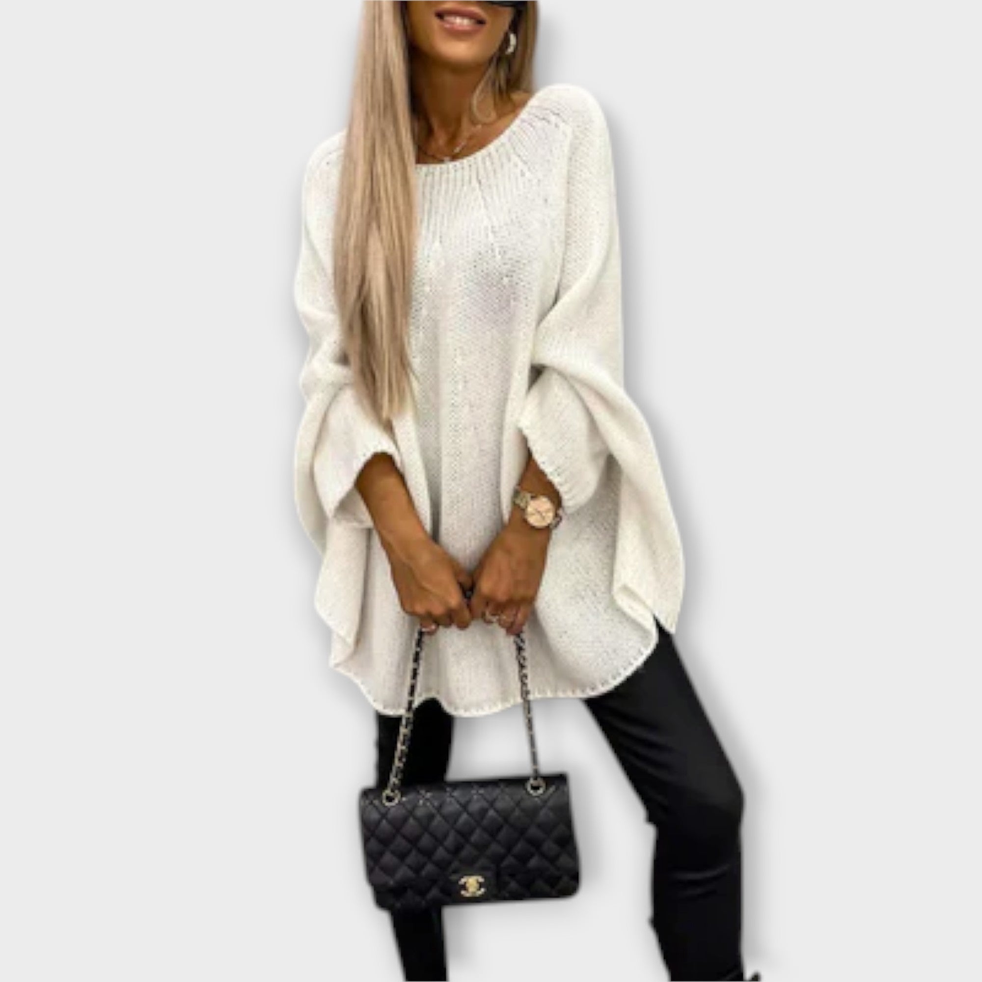 Izabel - Pulover elegant pentru femei cu guler rotund