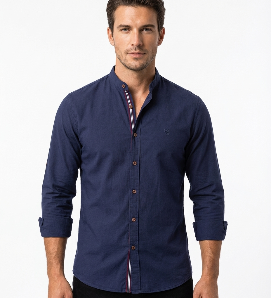 Tobias™ | Polo modern cu mâneci lungi pentru bărbați cu guler polo