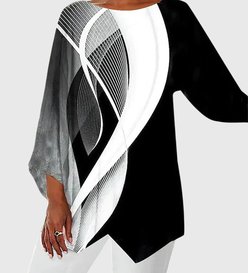 Annie | Top Elegant cu Guler Rotund
