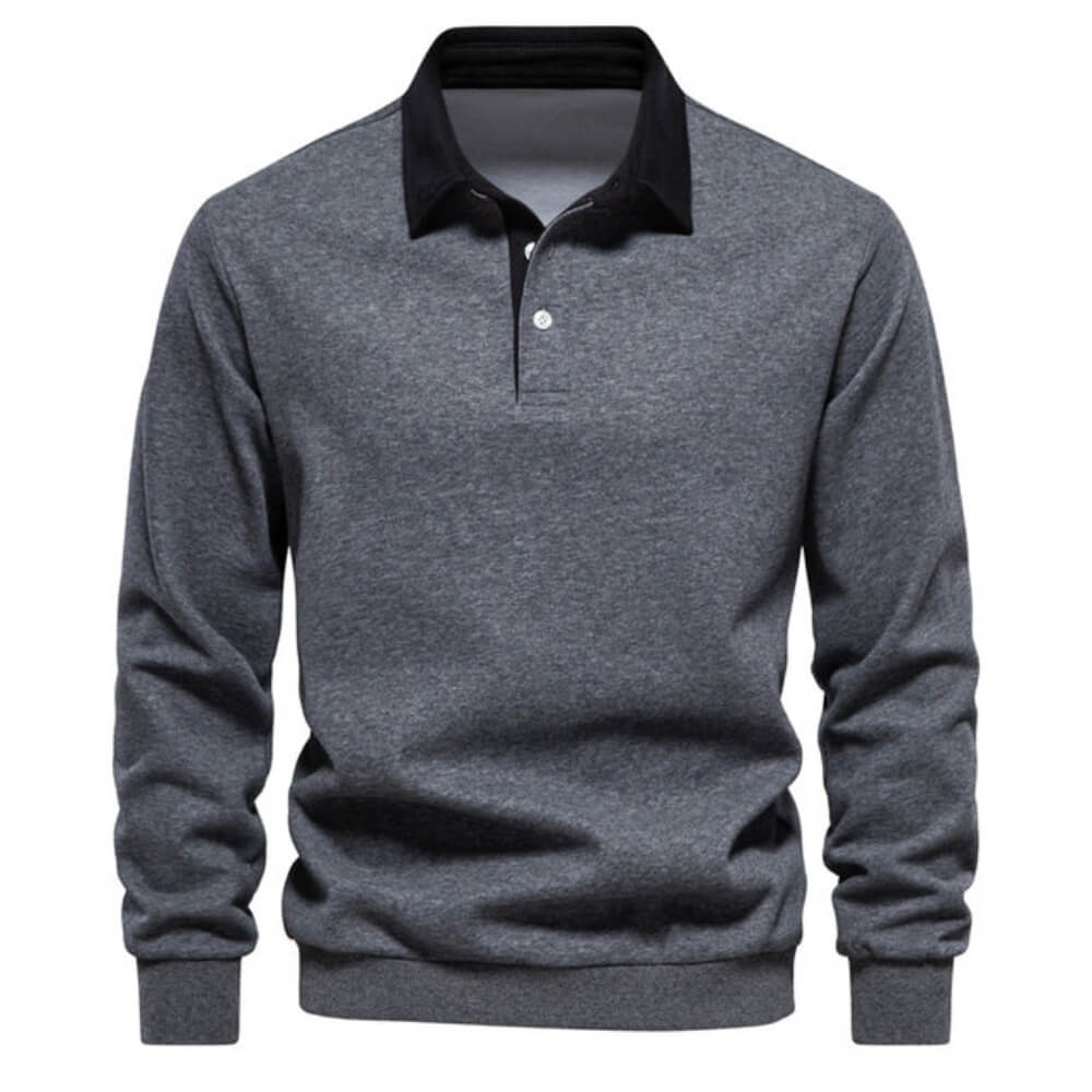 Emil™ | Polo elegant cu mâneci lungi pentru bărbați