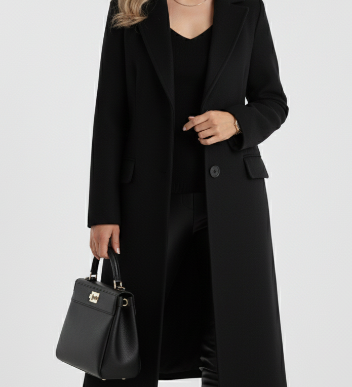 Rebie | Palton lung elegant cu caracter clasic