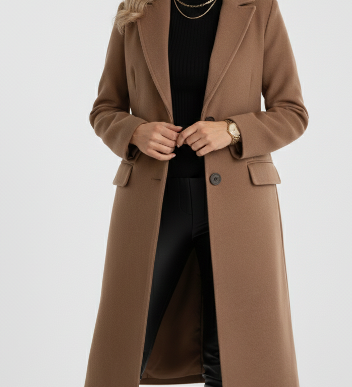 Rebie | Palton lung elegant cu caracter clasic