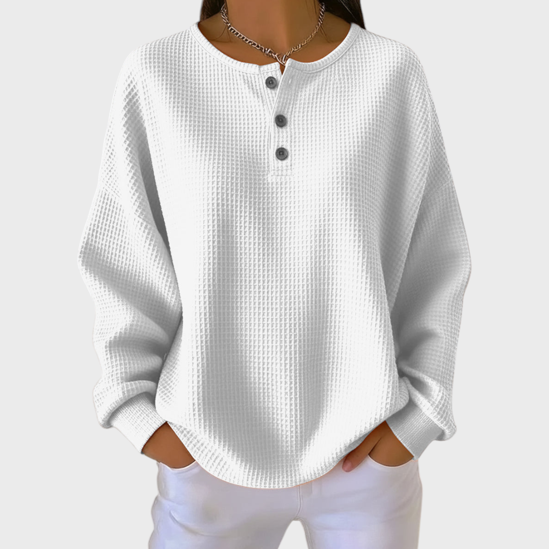 Iris | Pulover din tricot moale cu model de fagure