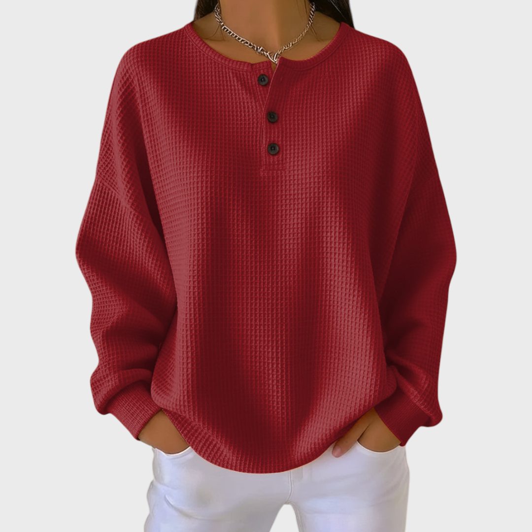 Iris | Pulover din tricot moale cu model de fagure