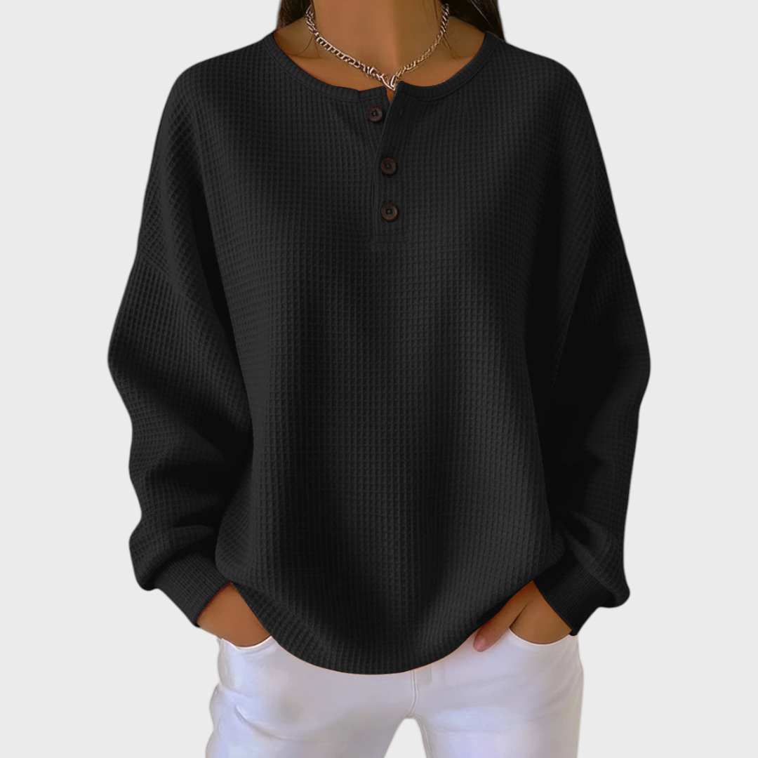 Iris | Pulover din tricot moale cu model de fagure