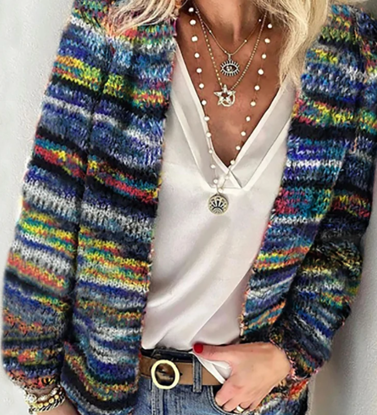 CARDIGAN ISA STRATURI VIBRANTE