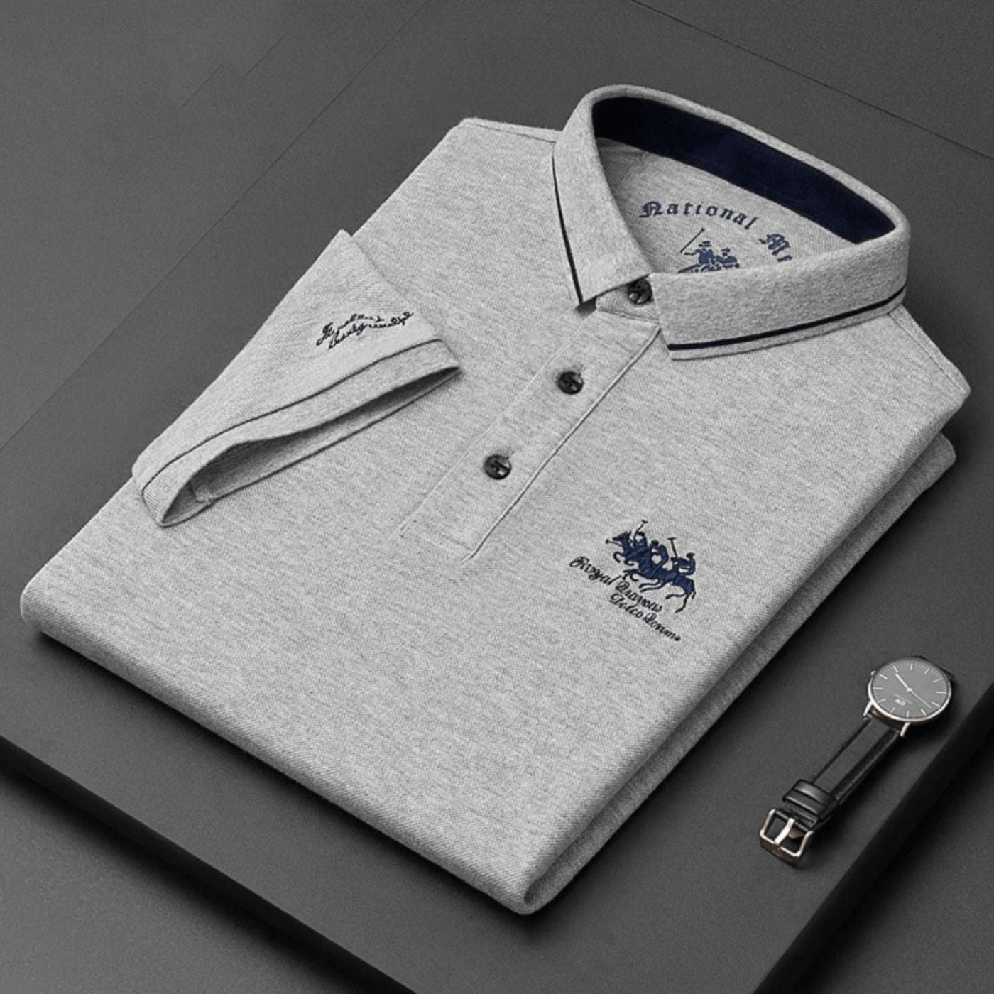 Maximilian | Polo bărbați din bumbac premium cu un finisaj rafinat