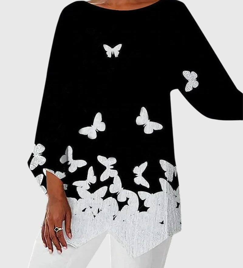 Annie | Top Elegant cu Guler Rotund
