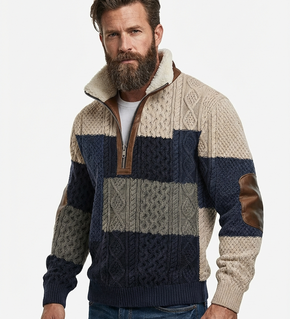 Will™ - Pulover elegant și confortabil pentru bărbați cu guler din fleece cald