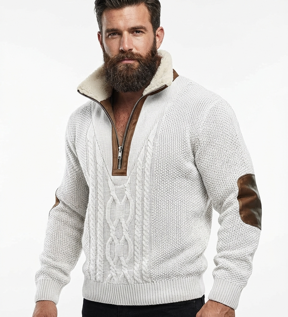 Will™ - Pulover elegant și confortabil pentru bărbați cu guler din fleece cald