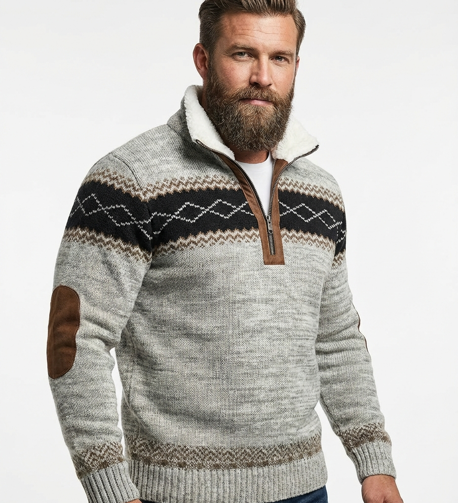 Will™ - Pulover elegant și confortabil pentru bărbați cu guler din fleece cald