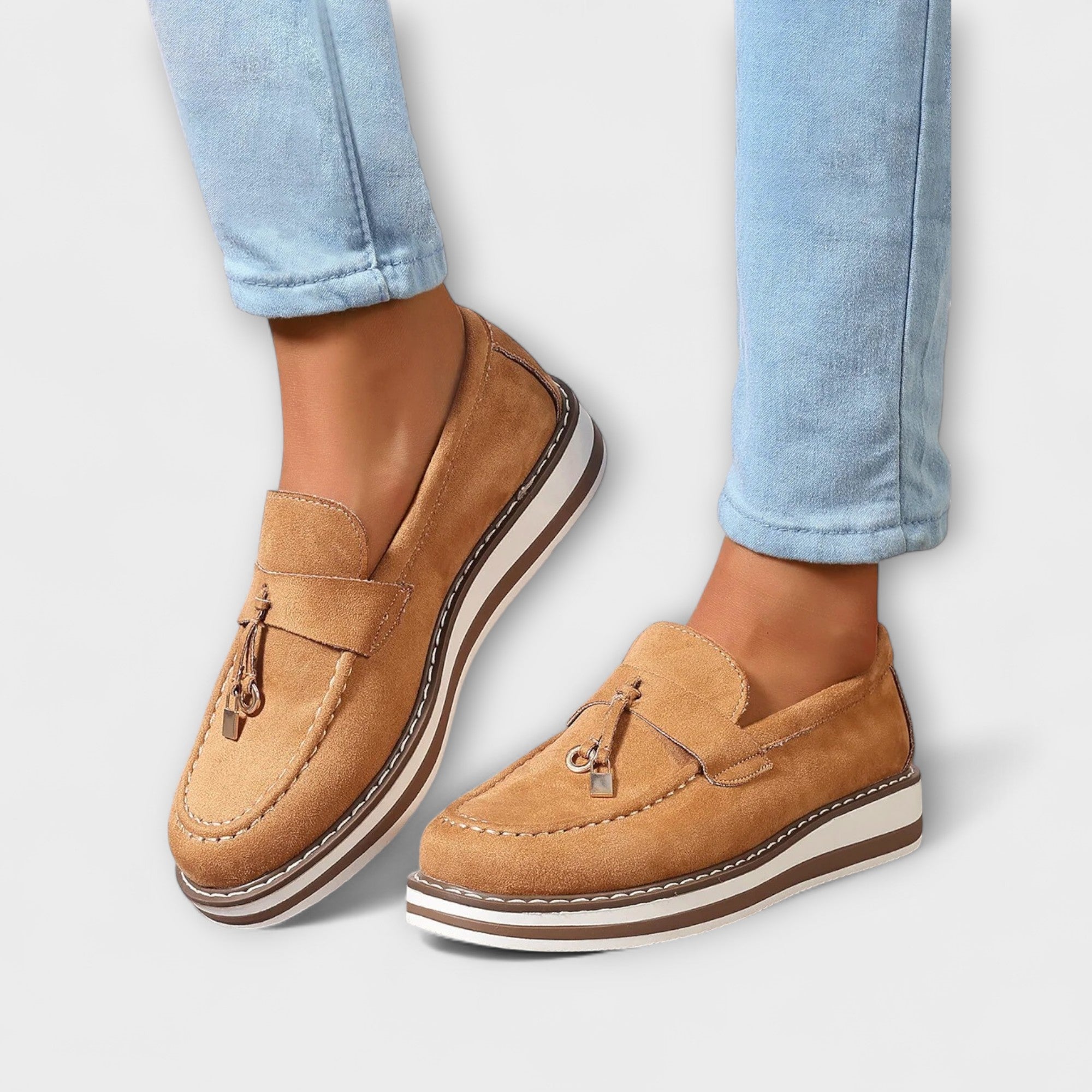 Ines | Mocasini de zi cu vârf rotund