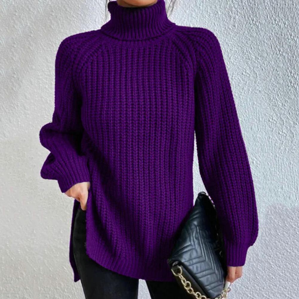 MEGAN | Pulover elegant cu guler înalt – Confort liniștitor, ușurință temporară
