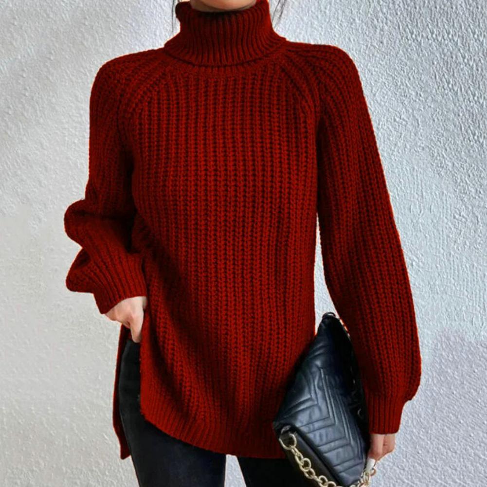 MEGAN | Pulover elegant cu guler înalt – Confort liniștitor, ușurință temporară